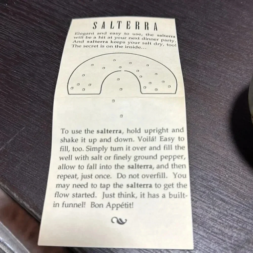 *Final Price* Salterra Limeton Pottery NIB New Salt Shaker/Paperweight